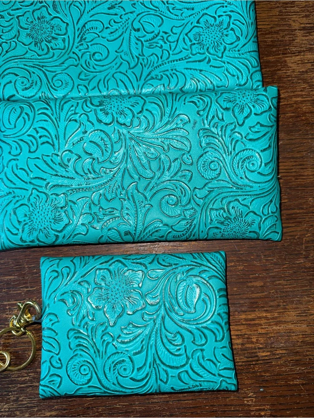 NWT set - 5 Turquoise Dream Makeup Junkie Bags micro, mini, small, medium, large